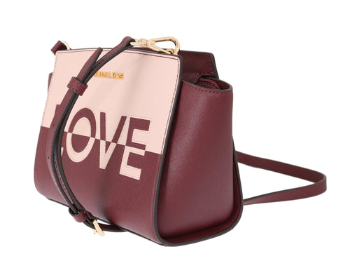 Michael Kors Bordeaux SELMA Leather Shoulder Bag